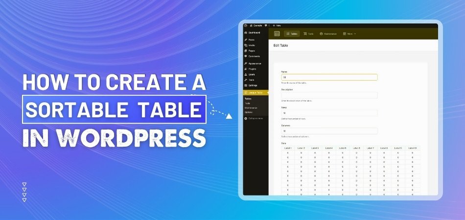 How to Create Sortable Tables in WordPress?