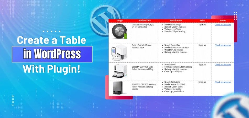How to Create Table in WordPress With Plugin?